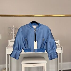 New with tag Pinko crop bomber jacket. Size 42, S